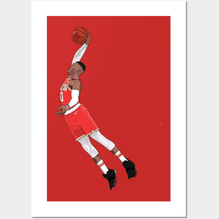 Russell Westbrook Dunk Houston Rockets Posters and Art